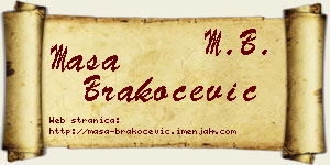 Maša Brakočević vizit kartica